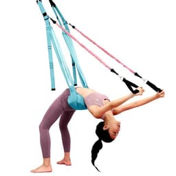 Yogasele med treningsbånd - Blå