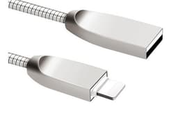 Lightning kabel, Metallklädd, 1 meter