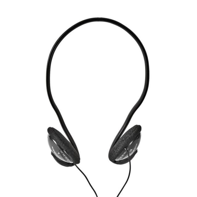 Trådanslutna hörlurar | 2.1 m rund kabel | On-Ear | Svarta