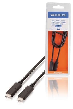 Usb 3.1-Kabel USB-C Han - USB-C Han 1.00 m Sort GEN 1 (5 Gbps)