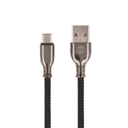 Forever Tornado - USB-C-kabel for hurtiglading (3A), 1 m, svart