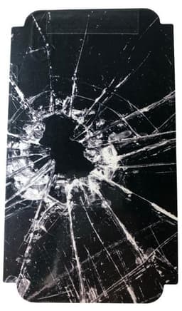 Skin för Iphone XR Krossat glas - Svart