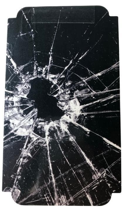 Skin för Iphone XR Krossat glas - Svart