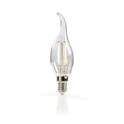 LED-lampe retro filament E14 | Stearinlys, bøyd tupp | 2,5 W | 250 lm