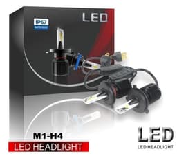 LED-konvertering M1, H4, 20W/lampa, 4000LM, 2-pack