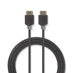 Höghastighets HDMIT-kabel med Ethernet | HDMIT-kontaktdon - | 0.5 m | Antracit