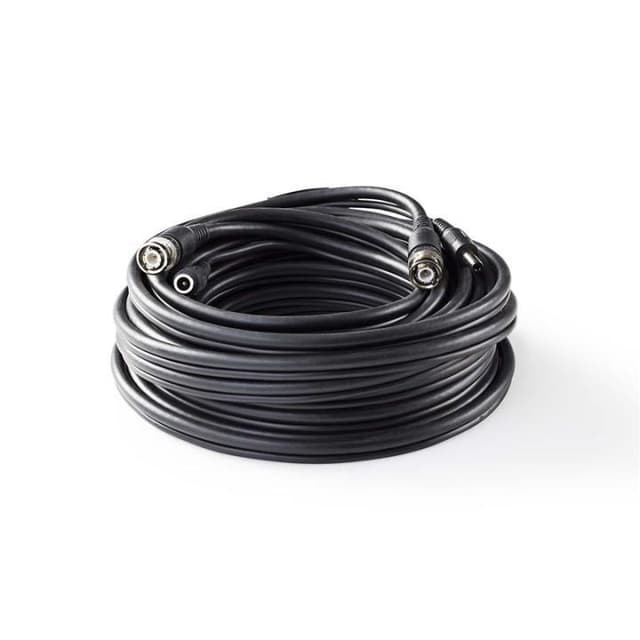 CCTV-kabel BNC / likestrøm | RG59 | 10 m | forhåndsmonterte kontakter
