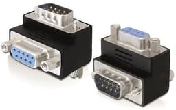 DeLOCK adapter, DB9 ha - DB9 ho, vinklad 270 grader, svart