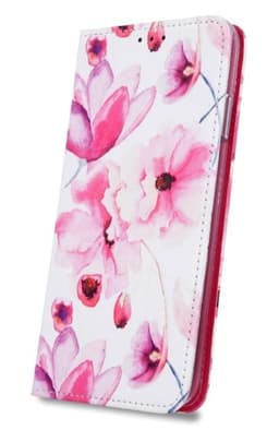 Trendig plånboksväska till iPhone X/XS - Pink Flowers