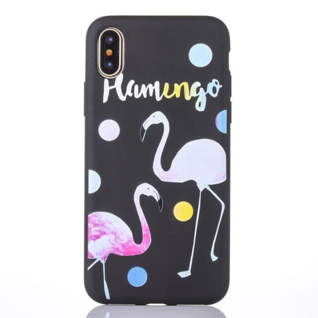 Baksideskal till iPhone X/XS, Flamingo