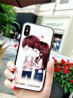 Best Quality - Tempered glass rear cover, TPU frame iPhone 8, Daisy