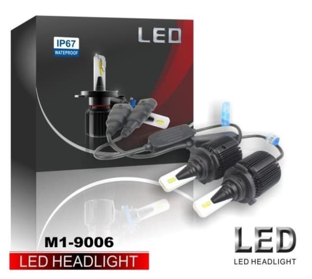 LED-konvertering M1, HB4, 9006, 20W/lampa, 4000LM, 2-pack