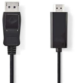 DisplayPort - HDMI-kabel | 2.0 m | Svart