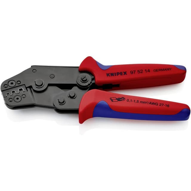 Knipex 97 52 14 Krympetang Uisolerede, åbne stikforbindelser 0.10 til 1.5 mm²