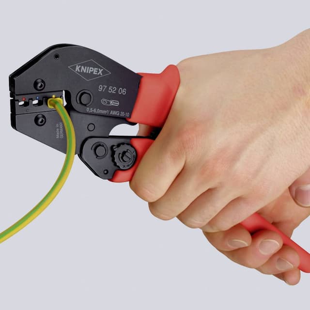 Knipex 97 52 23 Krympetang Uisolerede kabelsko, Stik 16 til 25 mm²