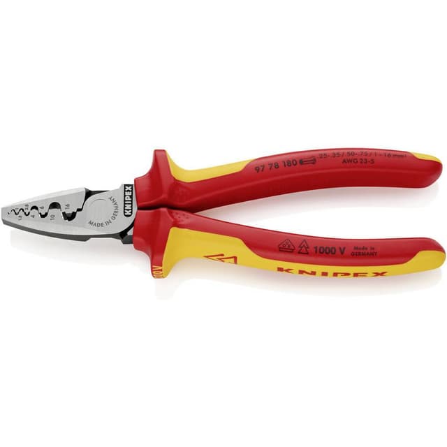Knipex VDE-Crimpzange für Aderendhülsen 180mm