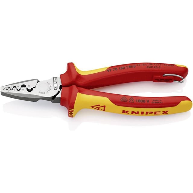 Knipex 97 78 180 T 97 78 180 T Crimptång Ändhylsor 0.25