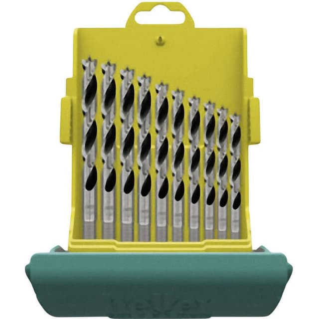 Trä-spiralborr-set 10 delar 3 mm, 4 mm, 5 mm, 6 mm, 7