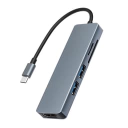 5-i-1 USB-C dockningsstation Grå