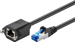CAT 6A jatkojohto, S/FTP (PiMF), musta
