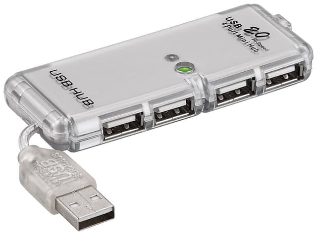4-dobbelt USB 2.0 Hi-Speed HUB/fordeler