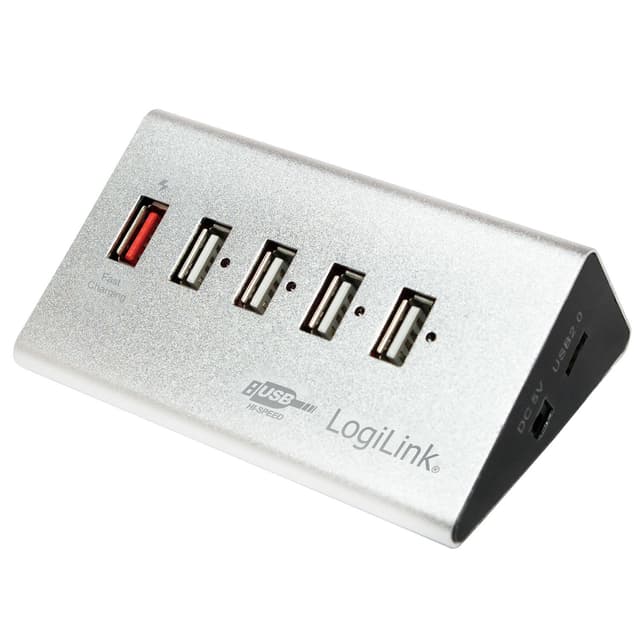 USB 2.0 hub 4 + 1 hurtiglading