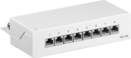 Goobay CAT 6a mini/desktop-patch-panel, 8 porte (1 HE)