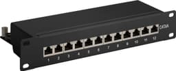 Goobay CAT 6a 10 tommer (25,4 cm) patch-panel, 12 porte