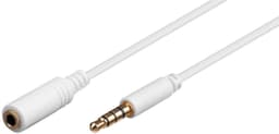 Goobay Förlängningskabel för hörlurar och ljud AUX, 4-stift 3,5 mm sma