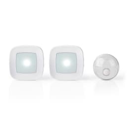Nedis Trådløs ringeklokke Set | Nettstrøm drevet | 220 - 240 V AC 50 Hz | 1x CR2032 | Volum: 80 dB | Signalområde (siktelinje): 300 m | IP44 | Justerbar volum | 36 Melodier | 2 Mottakere | Hvit