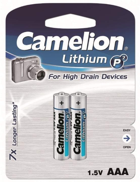Camelion AAA (LR03), batteri, litium, 2-pack