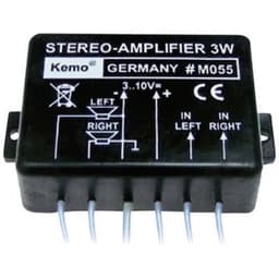 Kemo M055 Stereo-forstærker Byggemodul 9 V/DC 3 W 8 Ω