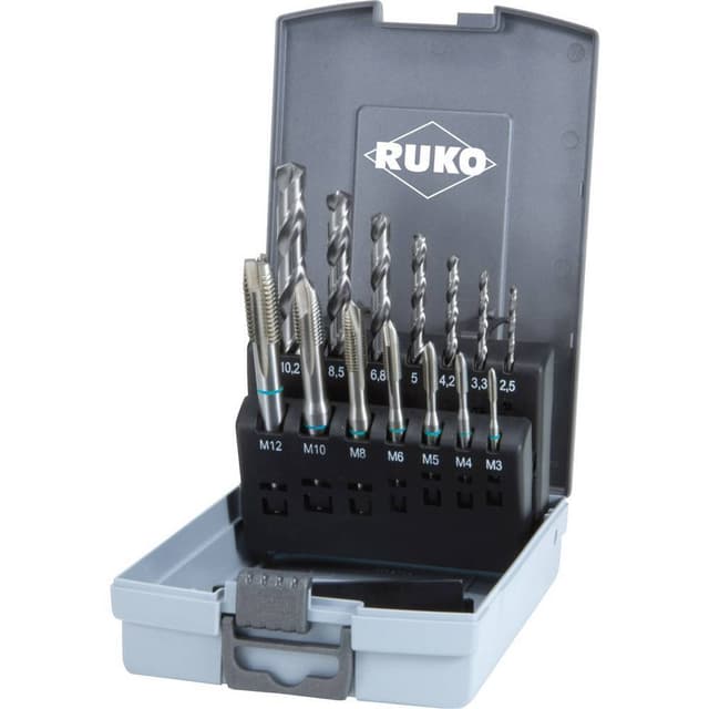 RUKO 245048RO Maskingängtappborr-set 14 delar metrisk