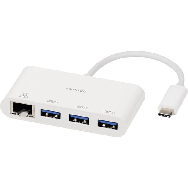 Vivanco CC UC UA3RJ45 USB-C™ (USB 3.1) Multiport Hubb