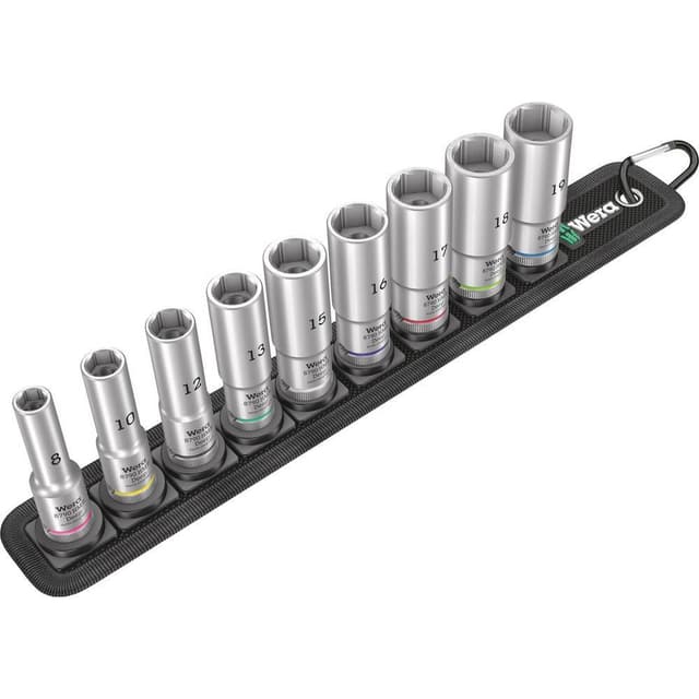 Wera Belt B Deep 1 Hylsnyckelinsats-set 3/8 9 delar