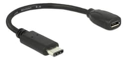 DeLOCK USB-C ha - Micro-B ho adapter, USB 2.0, 56 k? resistor, black