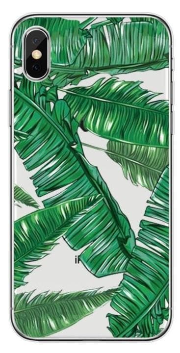TPU Regnskogsskal till iPhone X/XS, Palmblad