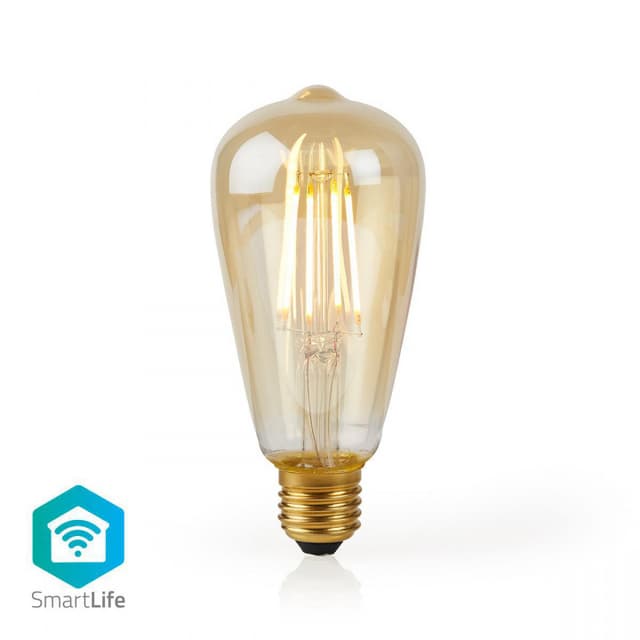 Nedis Smartlife Vintage LED-lampa | Wi-Fi | E27 | 500 lm | 5 W | Varm Vit | 2200 K | Glas | Android / IOS | ST64