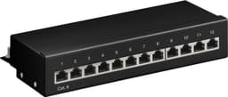 Goobay CAT 6 Mini/Desktop Patch Panel, 12 Ports