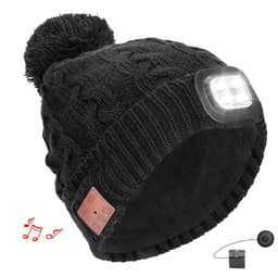 Bluetooth-pipo kuulokkeilla / LED-ajovalot Musta