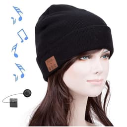 Bluetooth lue med polyester / akryl hodetelefoner Svart