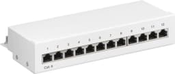 Goobay CAT 6 mini/desktop-patch-panel, 12 porte (1 HE)