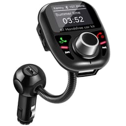 Bluetooth FM-sender til bil to USB-porte Hvid