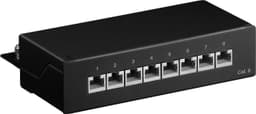 Goobay CAT 6 mini-/skrivbordskopplingspanel, 8 portar (1 HE)