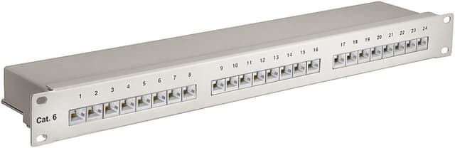 Goobay CAT 6 19-tums (48,3 cm) kopplingspanel, 24 portar (1 HE)