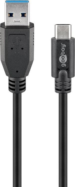 Goobay Synkroniser og lad Super Speed ​​​​USB-C™ til USB A 3.0-ladekabel