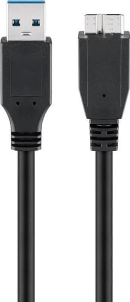 USB 3.0-kabel med Micro-B, svart