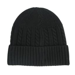 Stickad mössa, unisex beanie - Svart