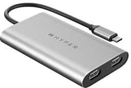Hyper HyperDrive dobbel HDMI USB adapter