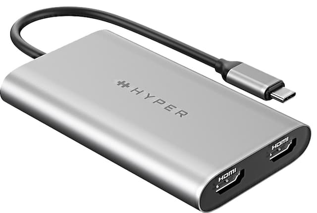 Hyper HyperDrive dobbel HDMI USB adapter